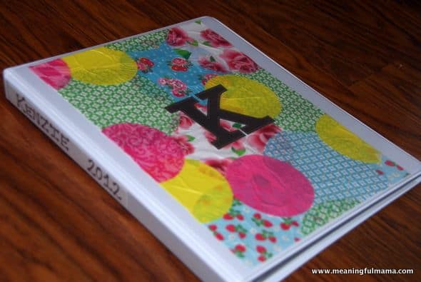 Binder Art with Cupcake liners