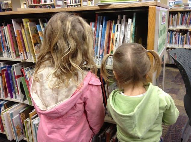 Girls at the library