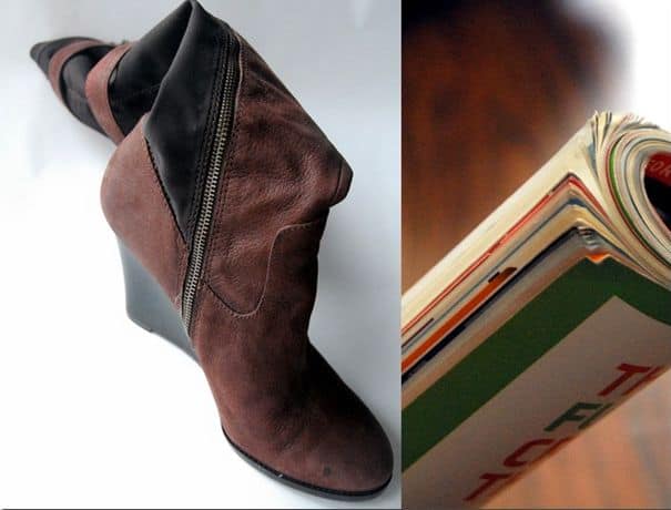 Storing boots the don't fall over