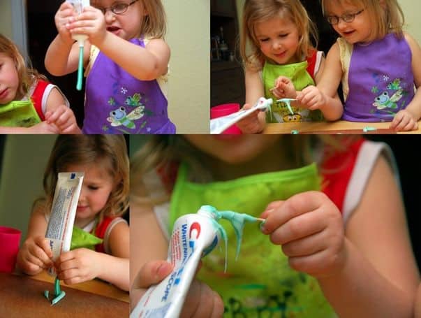 Toothpaste another use try to put back in the tube